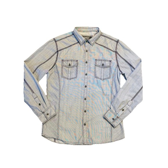 BKE Other - BKE Buckle Tailored Fit Haslet Western Large White And Black Button Down Shirt